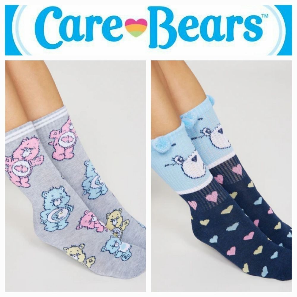 Care Bears Love For Care Bears 2-PK Sock Set- Blue/Combo